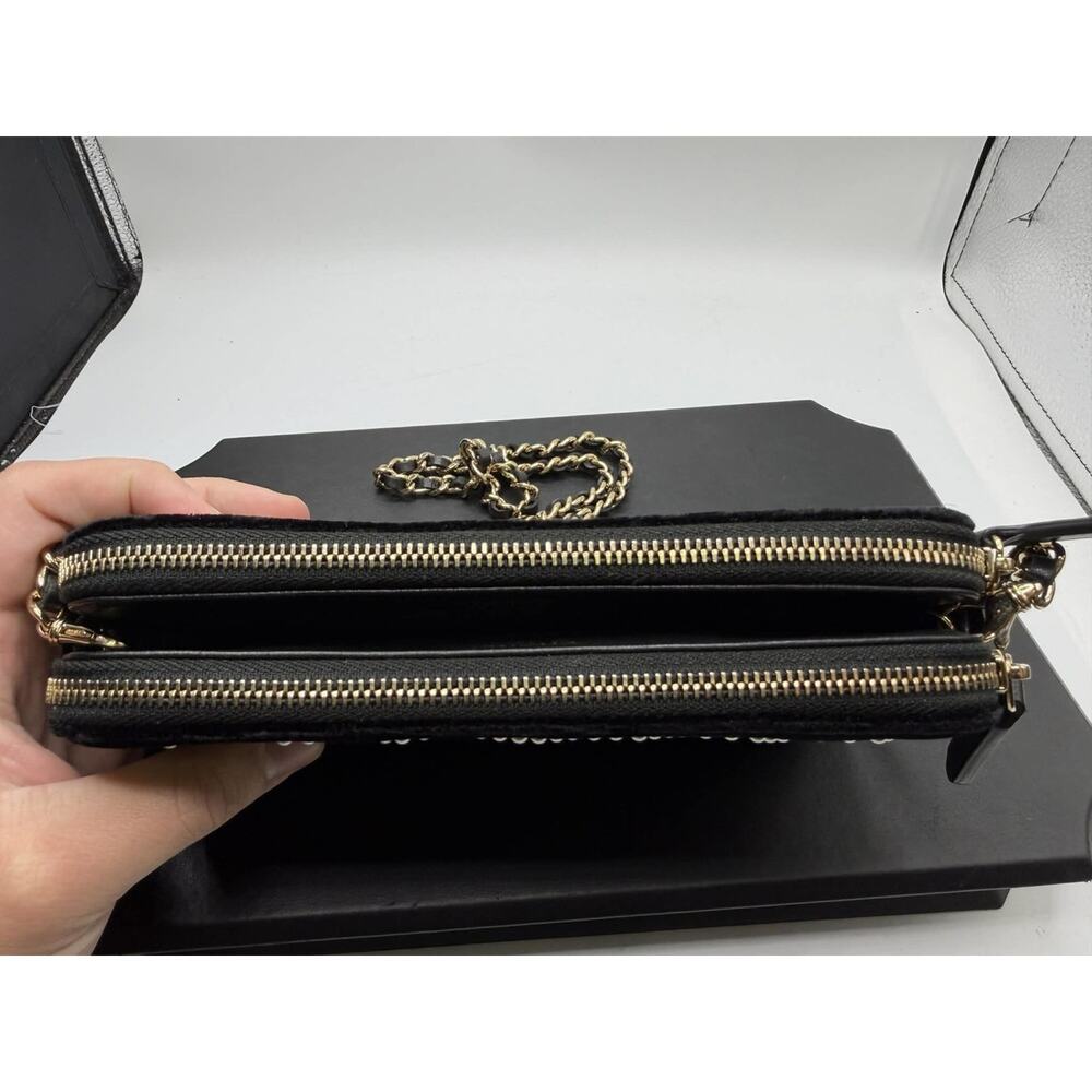 Chanel Quilted Pearl Double Zip Clutch W/ Chain SPB-MS 363036 - Picture 8 of 15